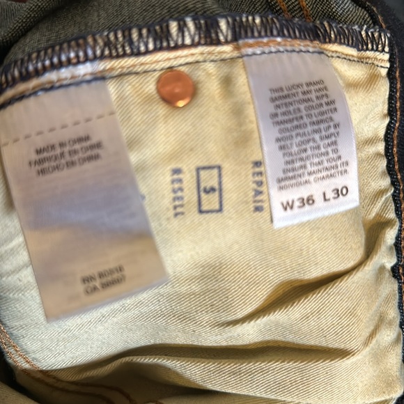Lucky brand athletic straight jeans 410 36 X 30 dark blue - Picture 11 of 11